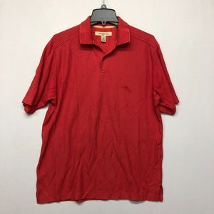Tommy Bahama Men Short Sleeve Polo Shirt Top Size Medium Red B245 -18